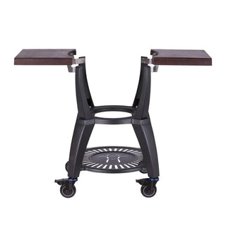Monolith Avantgarde 55cm Black Kamado grill cart on a white background