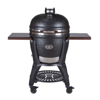 Monolith Avantgarde 66cm Black Kamado-style grill on a white background