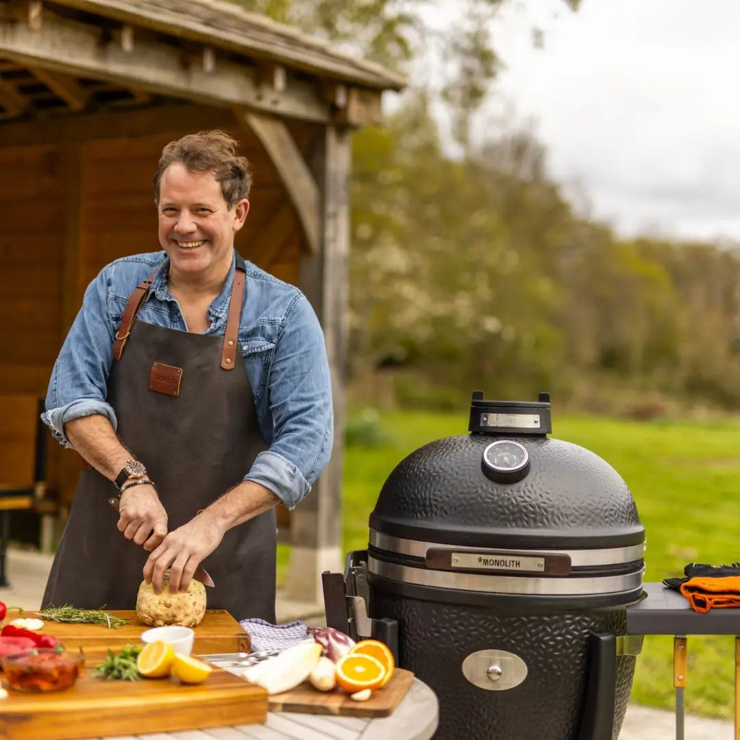 Matt Tebbutt using Monolith Avantgarde kamado grill bbq