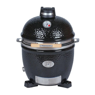 Monolith JUNIOR 2.0 47cm Black Kamado grill standalone version on a white background