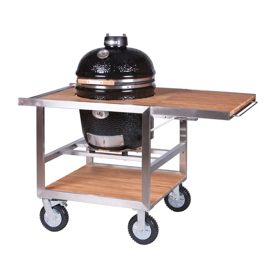 Monolith Kamado Grill BuggyTrolley.55 with grill on white background