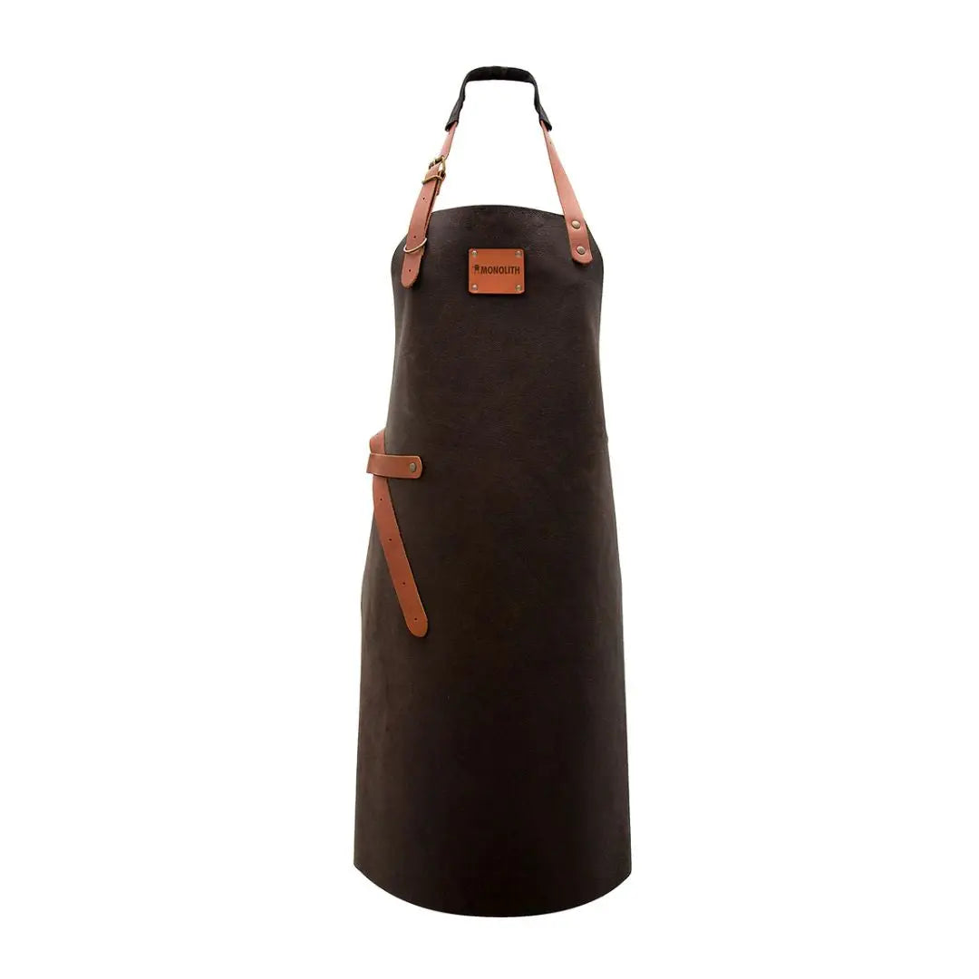Monolith Kamado Grill Leather Apron on white background