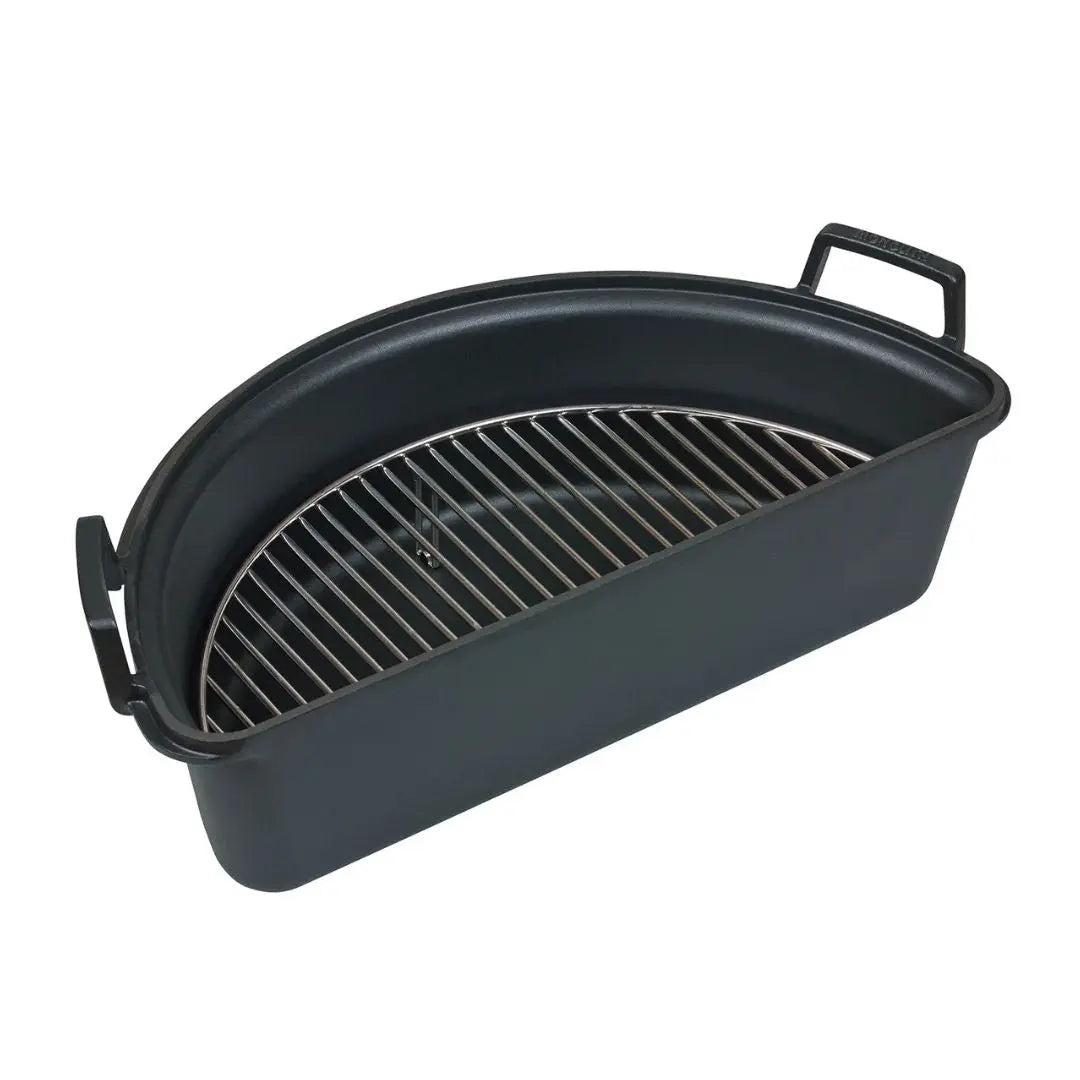 Monolith Kamado Grill SGS Cast Iron Fire Pot Set Component closeup detail