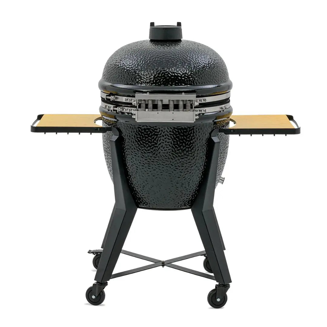 Monolith TWO 66cm Black kamado grill with cart from back