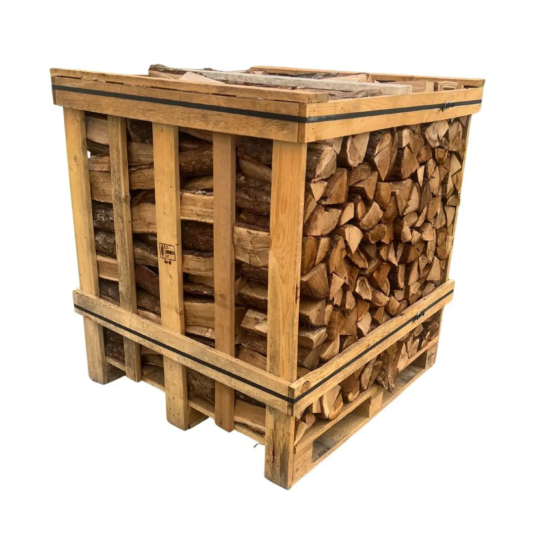 oak large crate from an angle