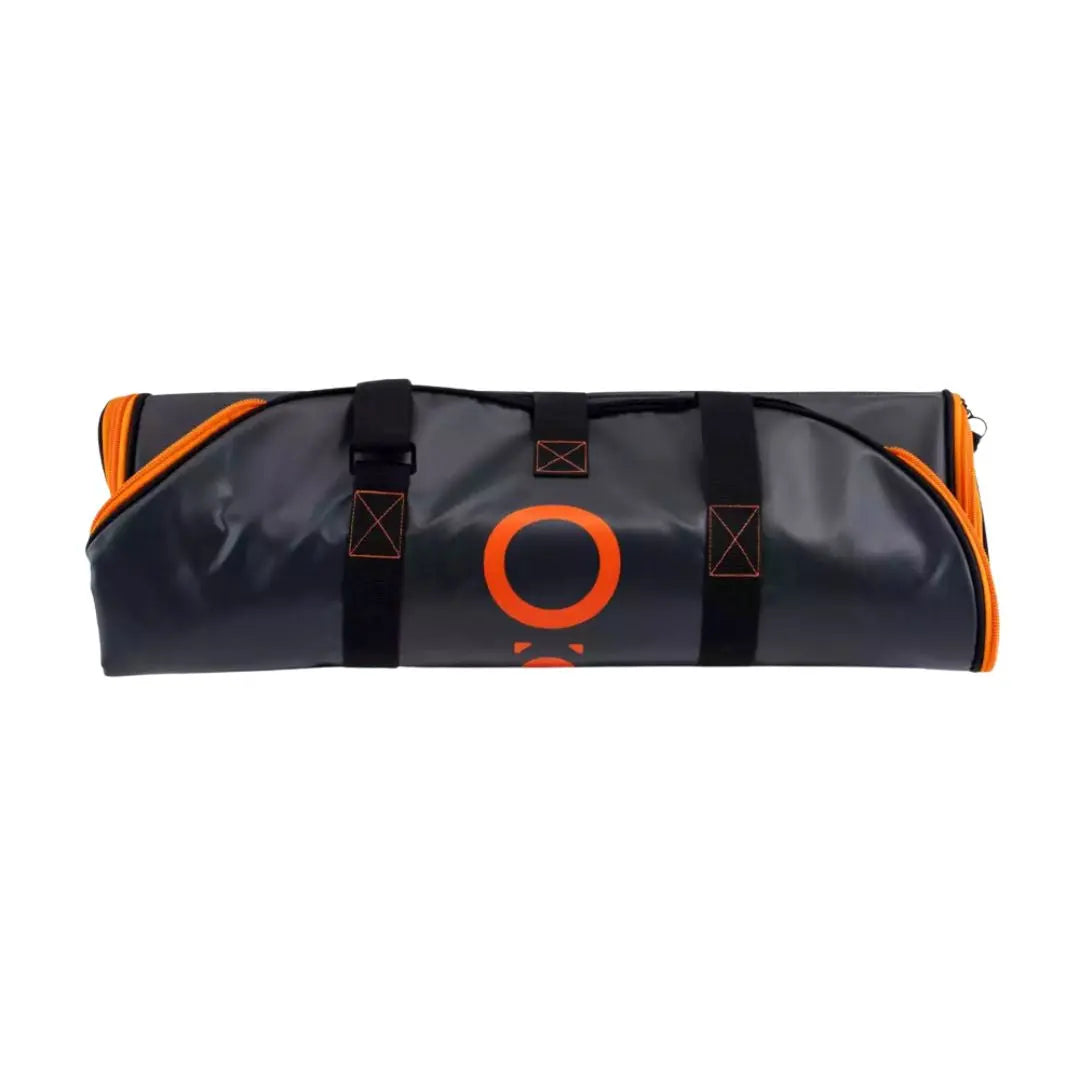 Rolled up O-Shield O-Grill carry bag for portable gas grill bbq