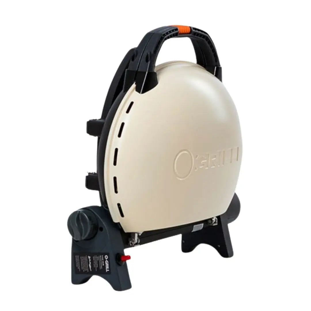 O-Grill portable grill bbq in cream design on a white background