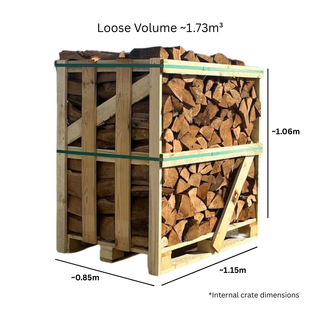 Standard Kiln Dried Oak Firewood Crate - 1.73m³