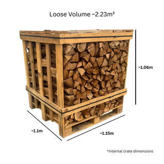 Large Kiln Dried Oak Firewood Crate - 2.23m³
