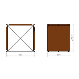 RB73 BloX CorTen Steel Log Storage Box dimensions