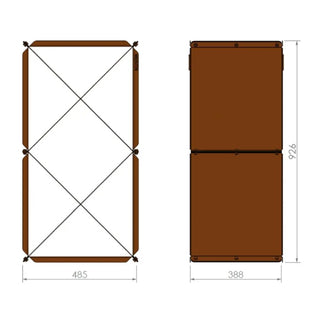 RB73 BloXX CorTen Steel Log Storage Box dimensions