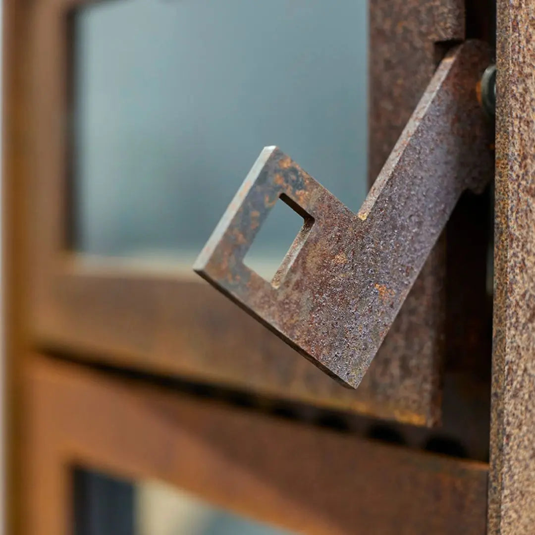 RB73 Quercus Outdoor Fireplace & Oven - CorTen Steel Wood Burner product detail view