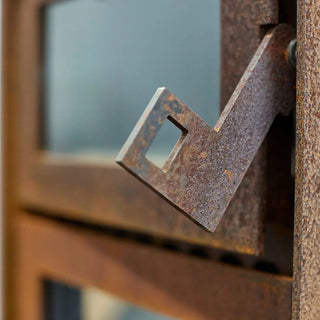 RB73 Quercus Outdoor Fireplace & Oven - CorTen Steel Wood Burner product detail view