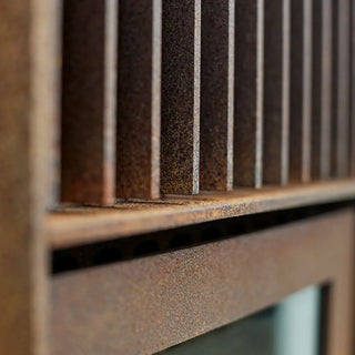 RB73 Quercus Outdoor Fireplace & Oven - CorTen Steel Wood Burner product detail view