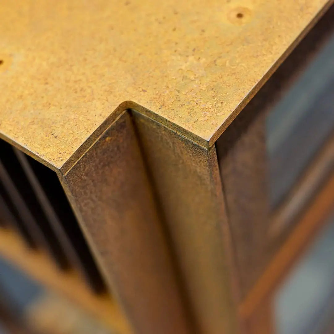 RB73 Quercus Outdoor Fireplace & Oven - CorTen Steel Wood Burner product detail view