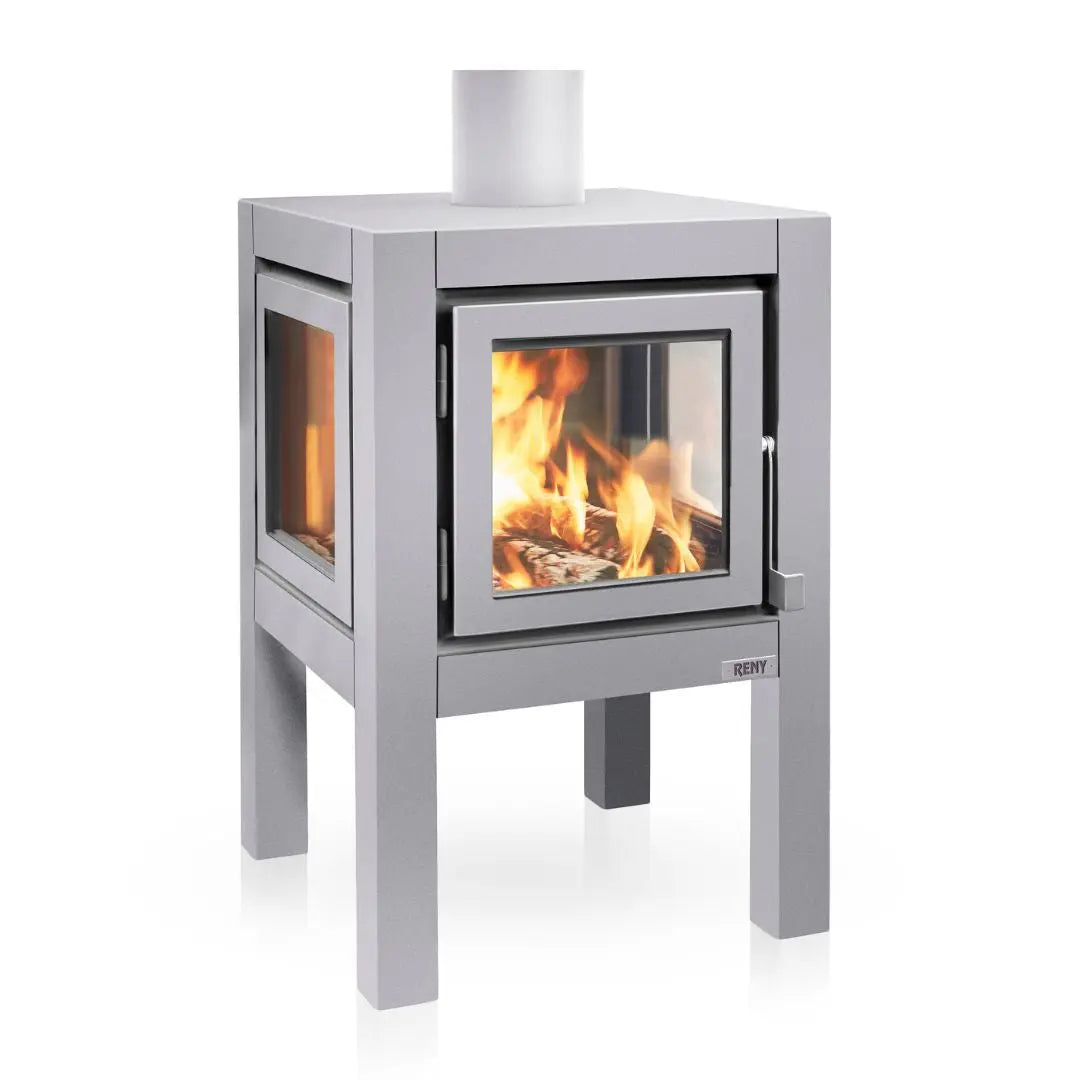 RB73 Quaruba L outdoor fireplace in matt steel product detail