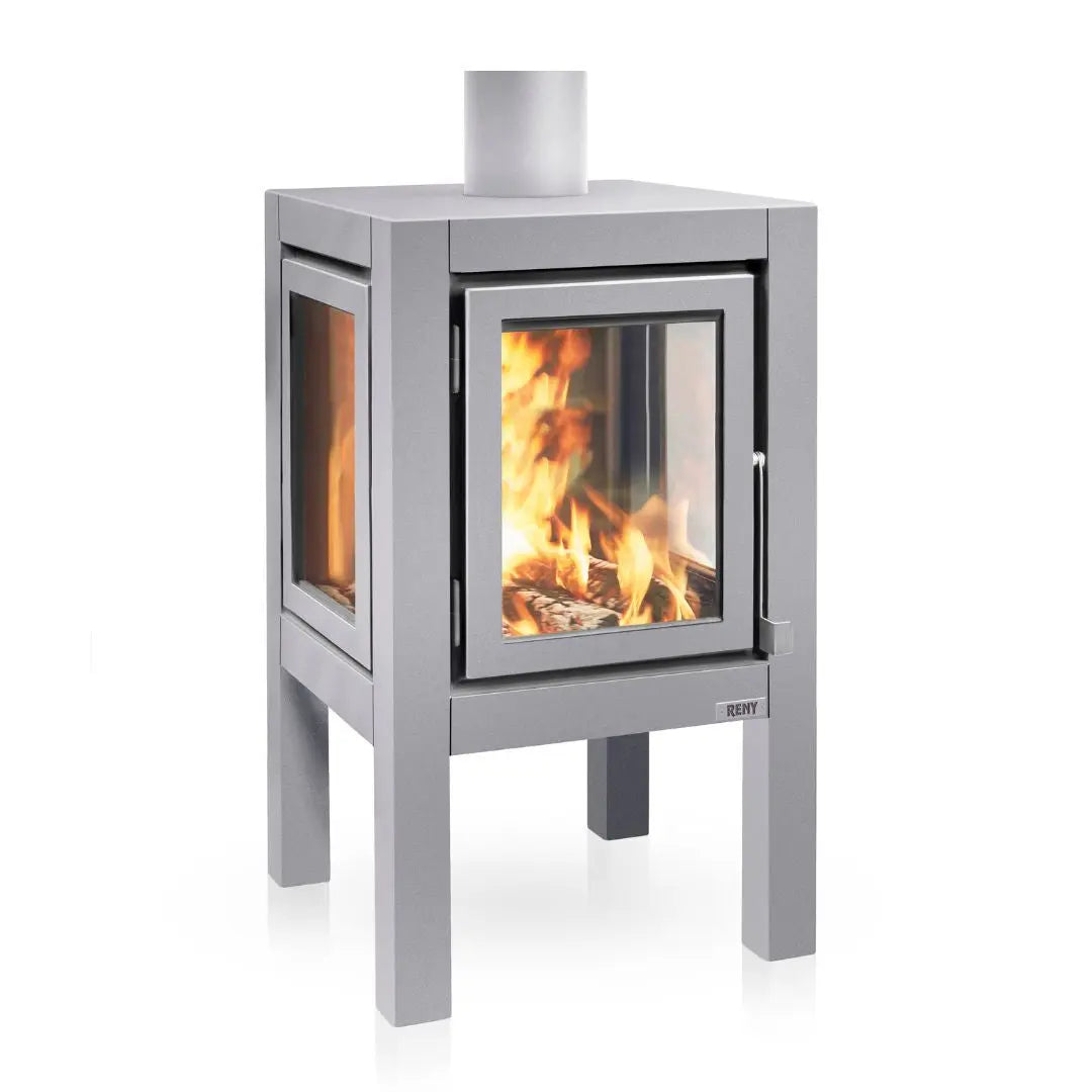 RB73 Quaruba XL outdoor fireplace in matt steel product detail