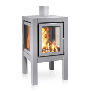 RB73 Quaruba XL outdoor fireplace in matt steel product detail