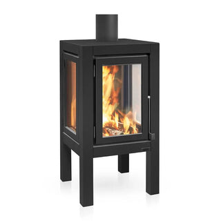 RB73 Quaruba XXL outdoor fireplace in black steel outdoor fireplace
