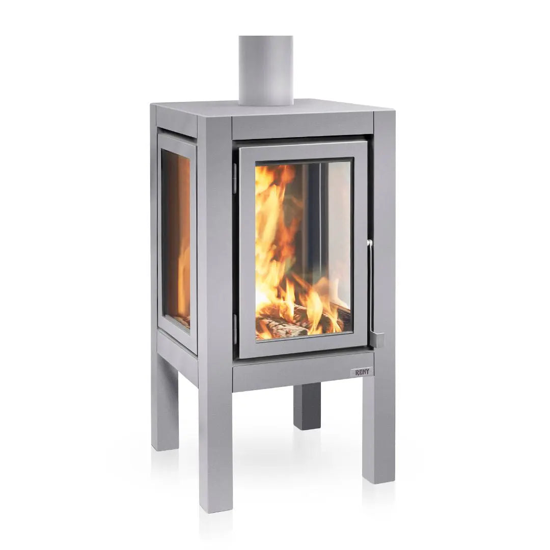 RB73 Quaruba XXL outdoor fireplace in matt steel outdoor fireplace
