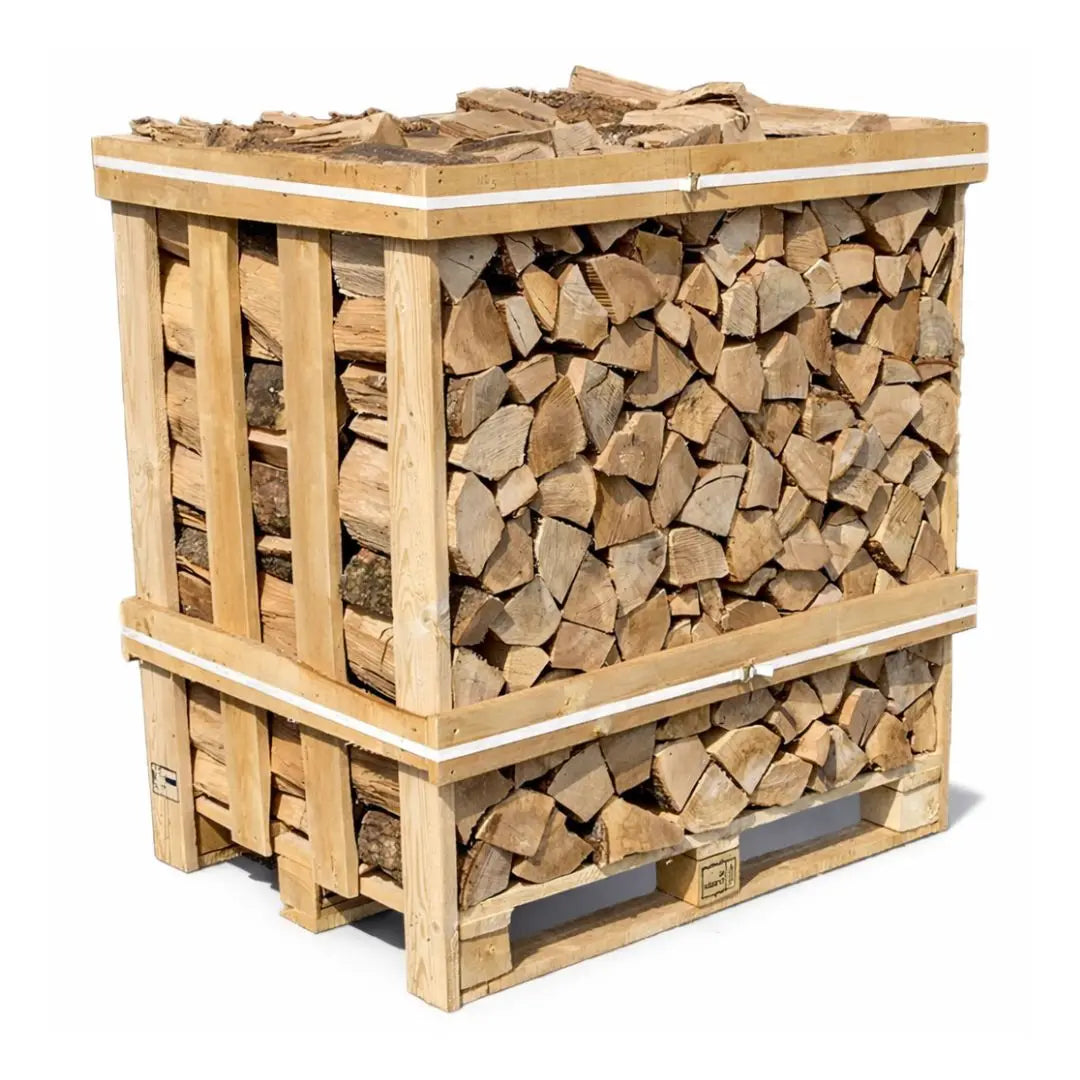 Kiln dried ash logs crate