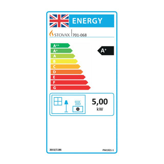 Stovax Huntingdon 30 Energy efficiency clear door label