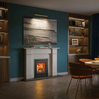 Stovax Riva2 55 Inset Wood Burning Stove - 5 kW in fireplace