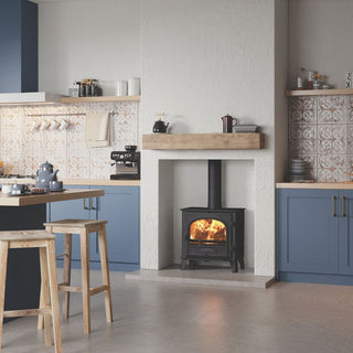 Stovax Stockton 5 Wide Single Door Multi Fuel Stove - 5 kW