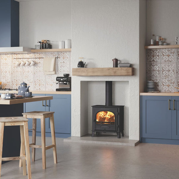 Stovax Stockton 5 Wide Single Door Multi Fuel Stove - 5 kW