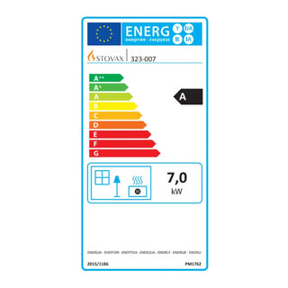 Stovax Vogue 700 Inset Wood Burning Stove - 7 kW energy label
