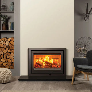 Stovax Vogue 700 Inset Wood Burning Stove - 7 kW with black hearth