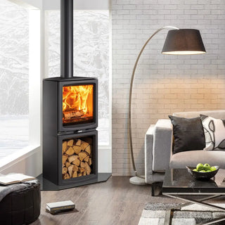 Stovax Vogue Medium Stove on high log base