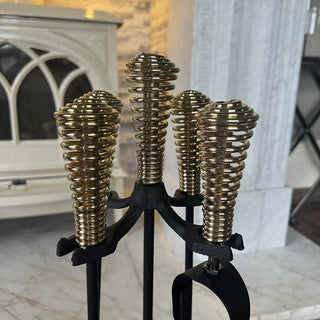 Twirl Top Companion Set - Black/Brass