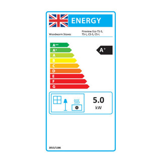 Woodwarm Fireview Eco Contemporary Logstore Multi Fuel Stove - 5kW