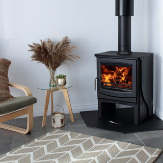 Woodwarm Fireview Eco Contemporary Logstore Multi Fuel Stove - 5kW