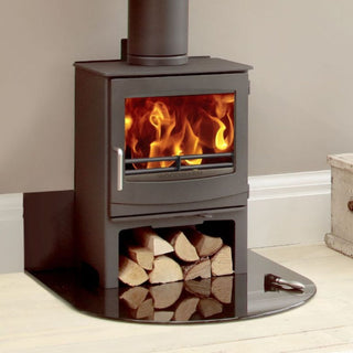 Woodwarm Fireview Eco Contemporary Logstore Multi Fuel Stove - 7kW