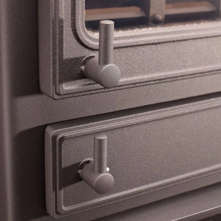 Woodwarm Fireview Eco Vintage Black Handles close up