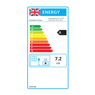 Woodwarm Fireview Eco Vintage Logstore Multi Fuel Stove - 7kW