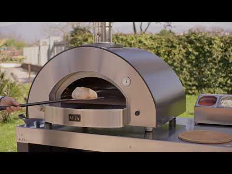 Alfa Classico 4 Pizze Hybrid Pizza Oven - Ardesia Grey video